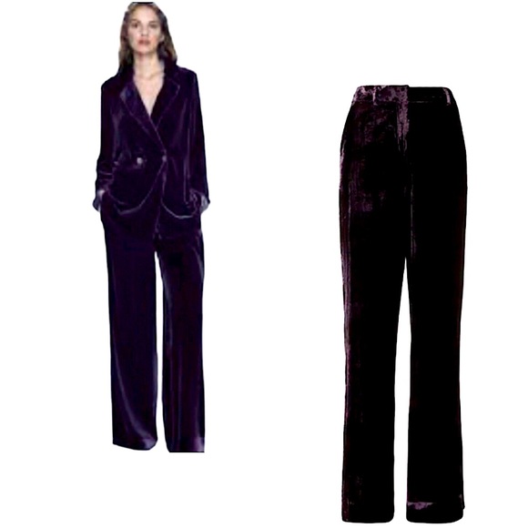 NWT ZARA Fluid Velvet Pants Trousers Limited Edition Sz XXL - Picture 5 of 14